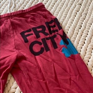 Free city red sweats!